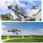 Drone with Camera, Foldable Drone for Beginners with 1080P Camera, Upgrade Altitude Hold, Circle/Rotating/Waypoint Fly, 3D Flip, One Key Start, 3 Speed Mode, 2 Batteries