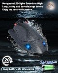 RC Jet Boat 40KPH, Fast Remote Control Speedboat for Adults Youth with Self-Righting, LED Light, Low Battery Alarm, Speed King Racing Boat for Salt Water, Lake, River, Fishing