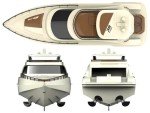 POCO DIVO Luxury Modern Yacht, 1/28 RC Boat, 2.4Ghz Radio Remote Control 15” Sailing Cruise, Pool Lake Pond Dual Motors 15kmph Speed Ship, Deluxe Gifts Adults Water Fun Voyage