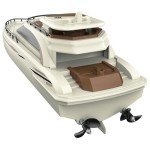 POCO DIVO Luxury Modern Yacht, 1/28 RC Boat, 2.4Ghz Radio Remote Control 15” Sailing Cruise, Pool Lake Pond Dual Motors 15kmph Speed Ship, Deluxe Gifts Adults Water Fun Voyage