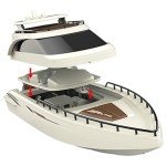 POCO DIVO Luxury Modern Yacht, 1/28 RC Boat, 2.4Ghz Radio Remote Control 15” Sailing Cruise, Pool Lake Pond Dual Motors 15kmph Speed Ship, Deluxe Gifts Adults Water Fun Voyage