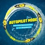 Hosim Brushless RC Boat - Fast Remote Control 2.4GHz Racing Boat With LED Lights for Seas, Pools & Lakes - Speed Toy for Adults, Boys & Girls - 2 Batteries for 40+Min Play (Yellow)