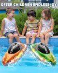 Remote Control Boat for Kids Adults: 2Pack RC Boat with LED Lights for Pools Lakes, 2.4Ghz, 50-100Mins Long Playtime, Rechargeable Batteries, Waterproof, Summer Pool Water Toys Gifts for Kids 8-12