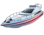 POCO DIVO Atlantic Yacht Luxury Modern Cruise 28" RC Model Boat Radio Remote Control Speed Watercraft Racing Ship, Red