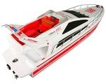 POCO DIVO Atlantic Yacht Luxury Modern Cruise 28" RC Model Boat Radio Remote Control Speed Watercraft Racing Ship, Red