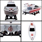 POCO DIVO Atlantic Yacht Luxury Modern Cruise 28" RC Model Boat Radio Remote Control Speed Watercraft Racing Ship, Red