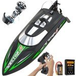 VOLANTEXRC Brushless RC Boats for Adults, 30+MPH Fast Remote Control Boat with Rechargeable Batteries for Lakes, 2.4 GHz High Speed RC Boat for Adults (797-4 Brushless)