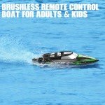 VOLANTEXRC Brushless RC Boats for Adults, 30+MPH Fast Remote Control Boat with Rechargeable Batteries for Lakes, 2.4 GHz High Speed RC Boat for Adults (797-4 Brushless)