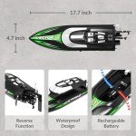 VOLANTEXRC Brushless RC Boats for Adults, 30+MPH Fast Remote Control Boat with Rechargeable Batteries for Lakes, 2.4 GHz High Speed RC Boat for Adults (797-4 Brushless)