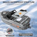 Rc Boat for Pool, Remote Control Kart Boat with Turbine Water Jet/Brushless Power, 2.4ghz Low-Speed 1:12 Scale Model Ship for Kids Adults