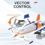 FLYCOLOR QIDI 570 RC Airplane 2.4Gh 6CH RC Glider Fixed Wing Aircraft 3 Flight Models Brushless RC Helicopters Vertical Takeoff RC Glider (Blue)
