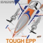 FLYCOLOR QIDI 570 RC Airplane 2.4Gh 6CH RC Glider Fixed Wing Aircraft 3 Flight Models Brushless RC Helicopters Vertical Takeoff RC Glider (Blue)
