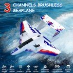 ITEFDTUTNE RC Plane for Water Land & Air, Amphibious Tri-Phibian Aircraft with 2 Batteries, Large 3CH RC Airplane Toy for Adults Kids Beginners Boys Gifts