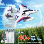 ITEFDTUTNE RC Plane for Water Land & Air, Amphibious Tri-Phibian Aircraft with 2 Batteries, Large 3CH RC Airplane Toy for Adults Kids Beginners Boys Gifts