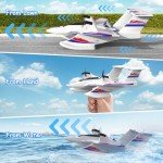 ITEFDTUTNE RC Plane for Water Land & Air, Amphibious Tri-Phibian Aircraft with 2 Batteries, Large 3CH RC Airplane Toy for Adults Kids Beginners Boys Gifts