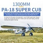 Fms Rc Planes for Adults Remote Control Airplane 1300MM (52") Piper PA-18 Super CUB with Reflex V3 6 Channel Hobby Rc Airplanes for Beginners PNP