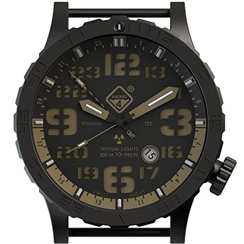 HAZARD 4 Tritium Diver GMT Watch - Earth/Black