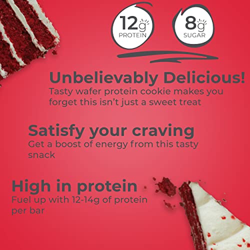 Red Velvet Protein Wafer Bars - 12 Count