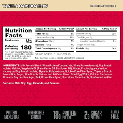 BSN Gluten-Free Protein Crisp Bars, Vanilla Marshmallow