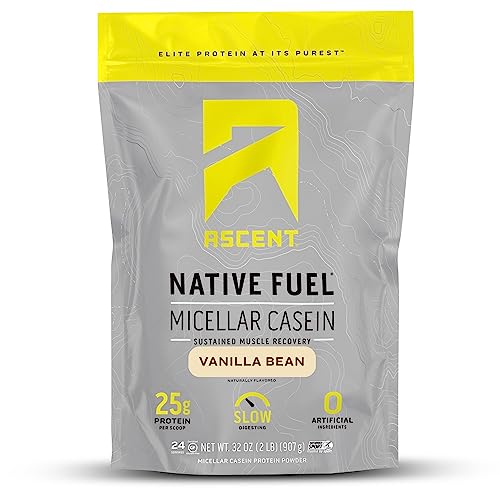 Ascent Micellar Casein Protein Powder - Vanilla 2lbs