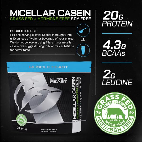 Muscle Feast Micellar Casein Protein, Unflavored 4lb