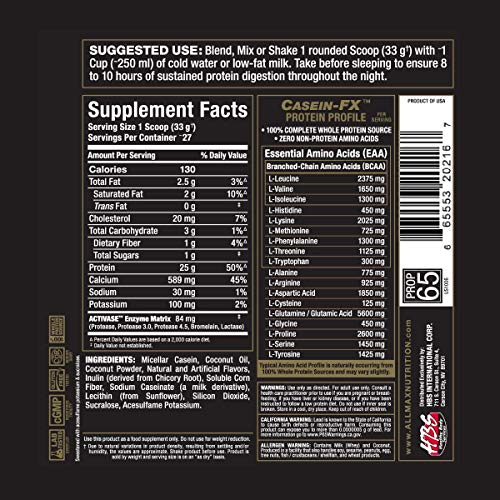 ALLMAX Casein-FX Vanilla Protein - 2 lb