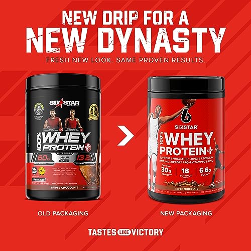 Six Star Whey Protein Plus - Triple Chocolate, 1.82 lbs