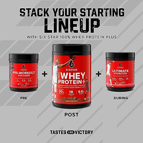 Six Star Whey Protein Plus - Triple Chocolate, 1.82 lbs
