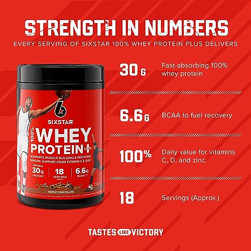 Six Star Whey Protein Plus - Triple Chocolate, 1.82 lbs
