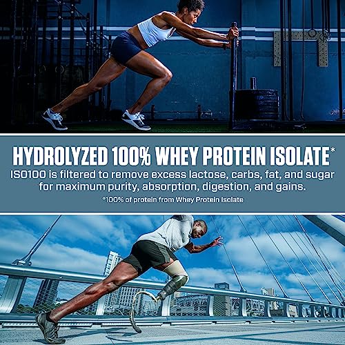 Dymatize ISO100 Whey Protein Powder, Vanilla, 20 Servings