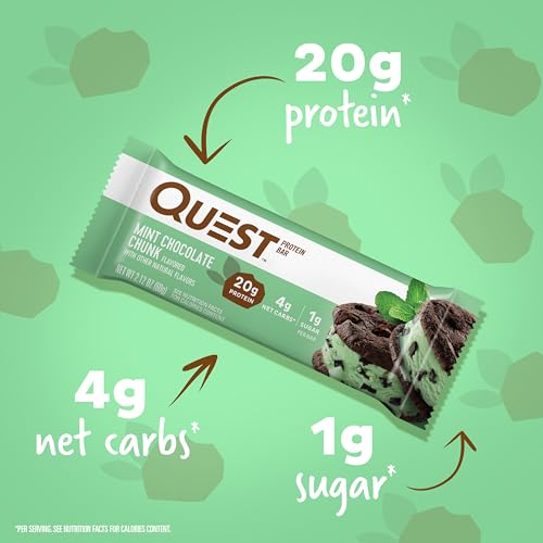 Quest Mint Chocolate Chunk Protein Bars - 12 Count