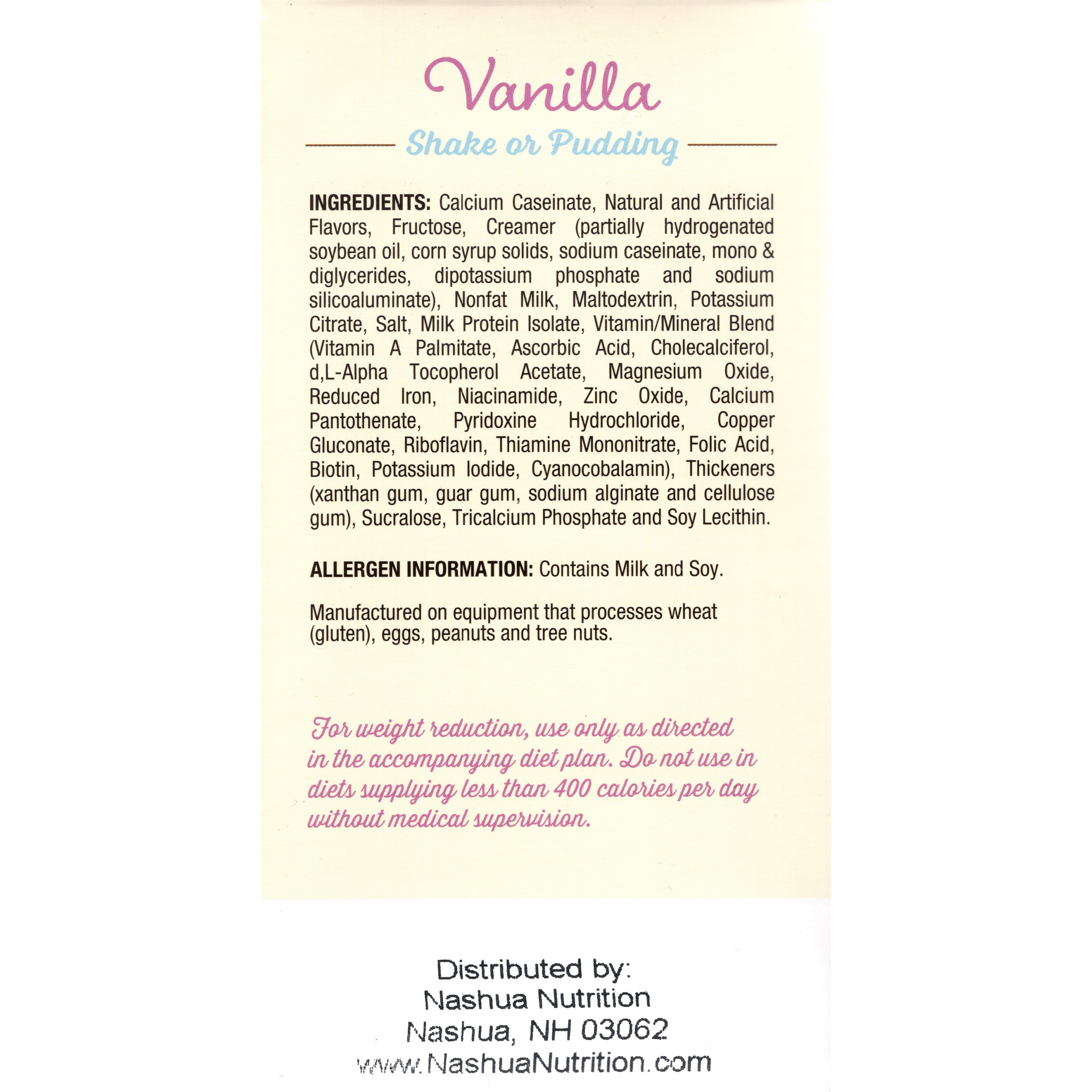Vanilla High Protein Meal Replacement Shake - 7/Box