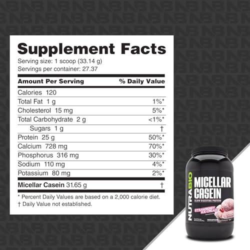 NutraBio Strawberry Ice Cream Micellar Casein Protein
