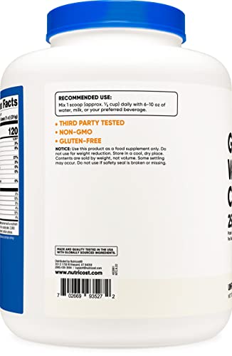 Nutricost Grass-Fed Unflavored Whey Protein 5lbs