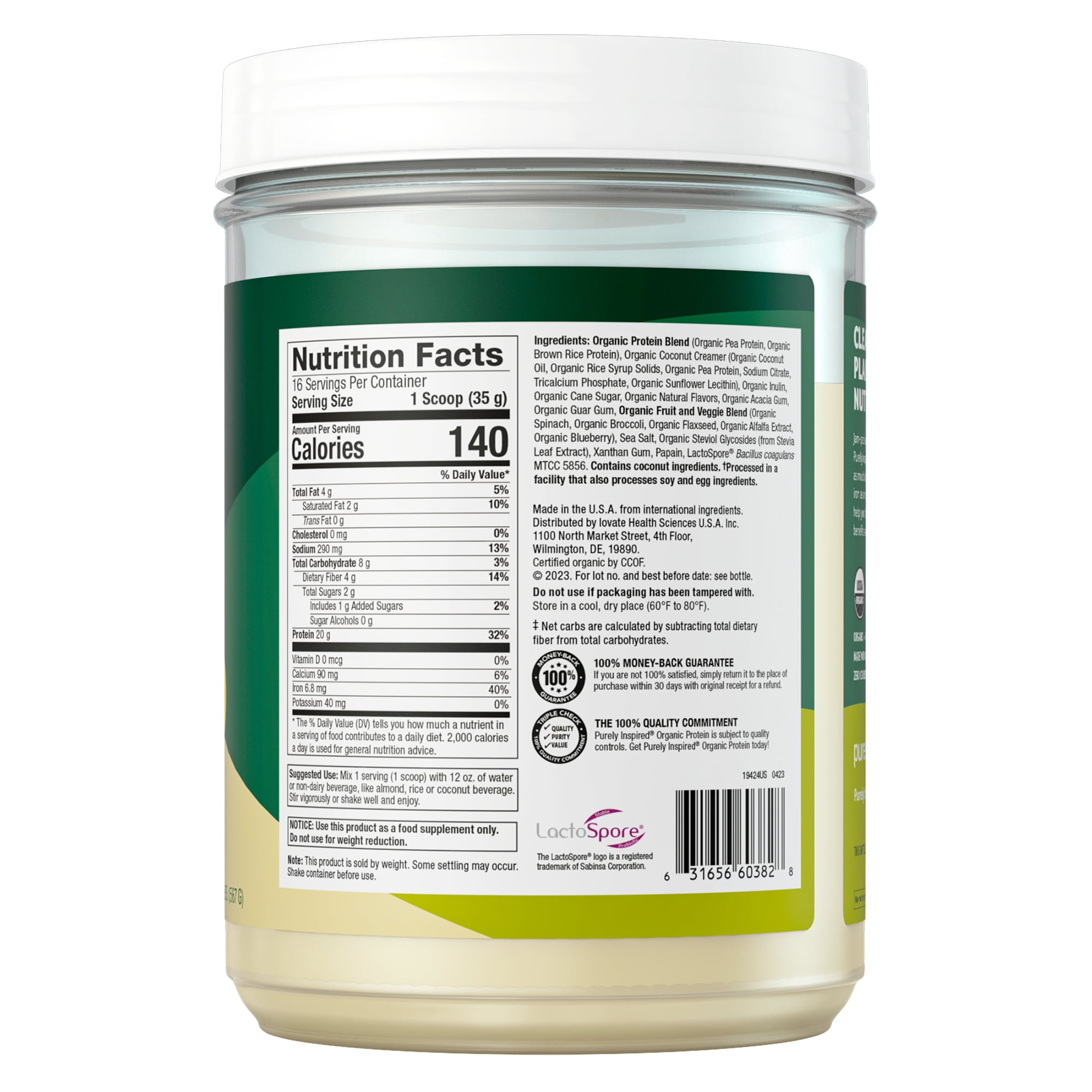 French Vanilla Plant-Based Protein Shake by Purely Inspired