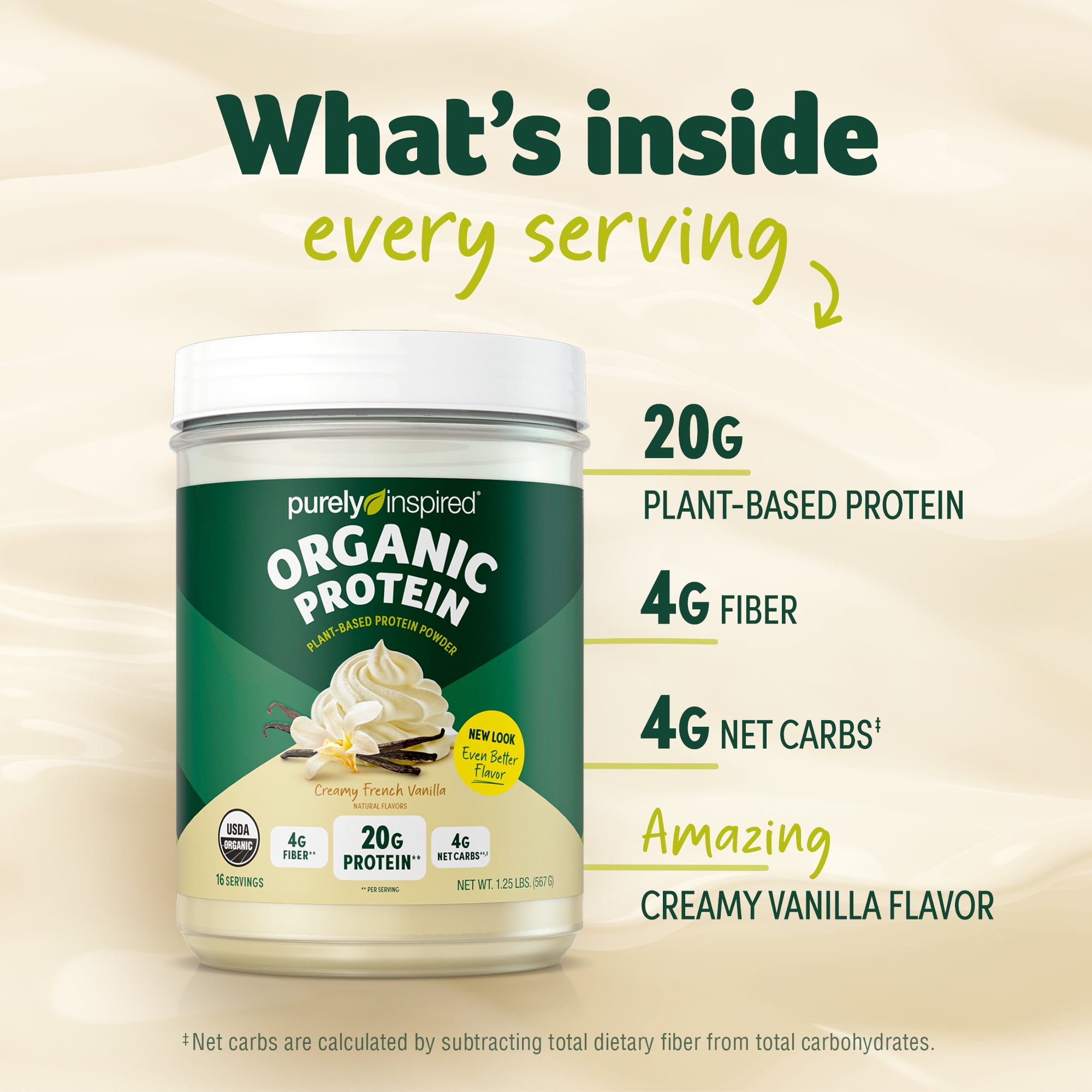 French Vanilla Plant-Based Protein Shake by Purely Inspired