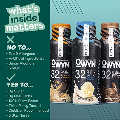 OWYN Pro Elite Vegan High Protein Keto Shake-Pack of 12