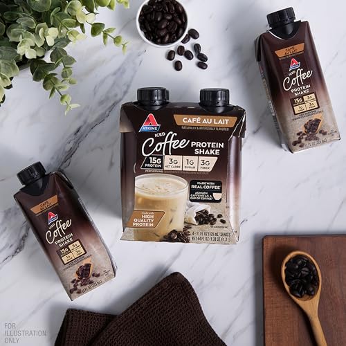 Atkins Café au Lait Iced Coffee Protein Shakes