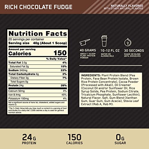 Plant-Based Protein: Zero Sugar, Vegan Gold Standard