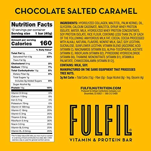 FULFIL Protein Snack Bars Variety Pack, 12 Count