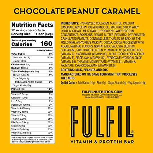 FULFIL Protein Snack Bars Variety Pack, 12 Count