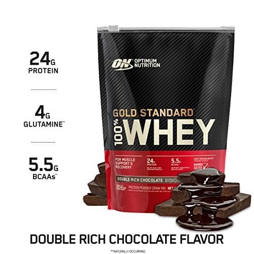 Gold Standard Whey Protein Powder, Double Rich Chocolate 1lb
