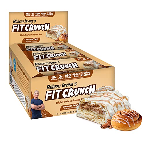 FITCRUNCH Cinnamon Twist Protein Bars - 9 Pack
