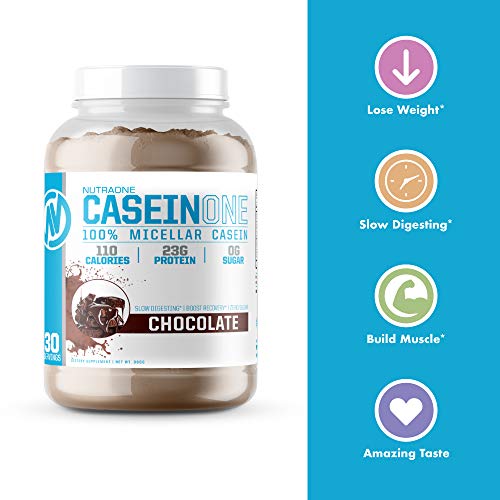 NutraOne 100% Casein Protein Powder - Chocolate 2.11 lbs