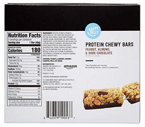 Happy Belly Peanut Butter Dark Chocolate Protein Bars
