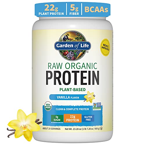 Organic Vegan Vanilla Protein Powder - 22g Plant-Based