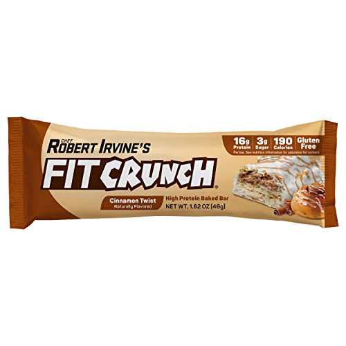 FITCRUNCH Cinnamon Twist Protein Bars - 9 Pack