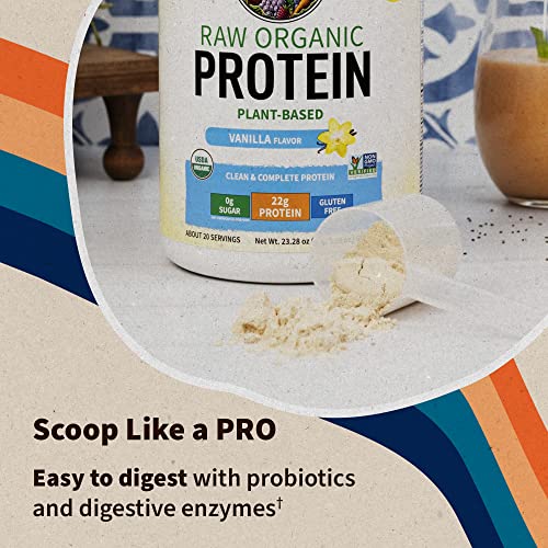 Organic Vegan Vanilla Protein Powder - 22g Plant-Based
