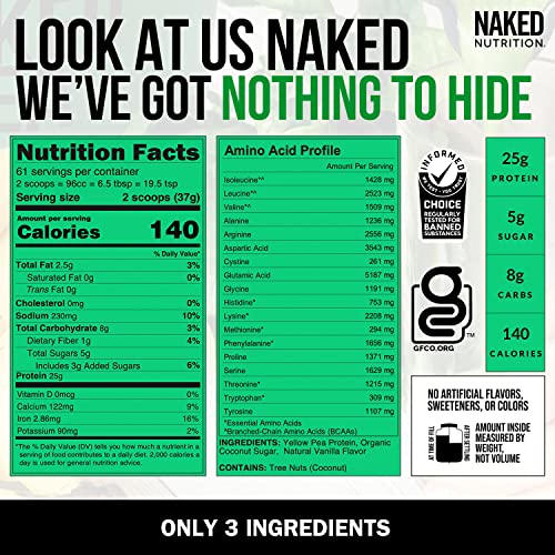 Naked Pea Vanilla Plant-Based Protein Isolate 5lb