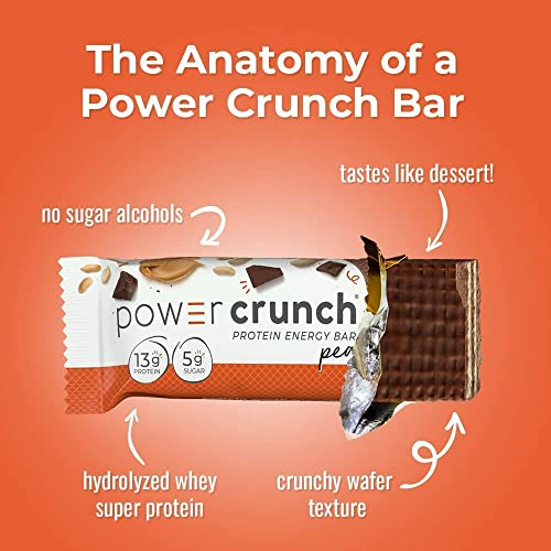 Power Crunch Peanut Butter Fudge Protein Bars, 12 Count